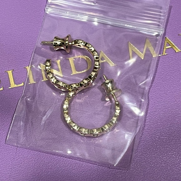 Melinda Maria Gold Jewelry Hoop Earrings - Picture 1 of 4